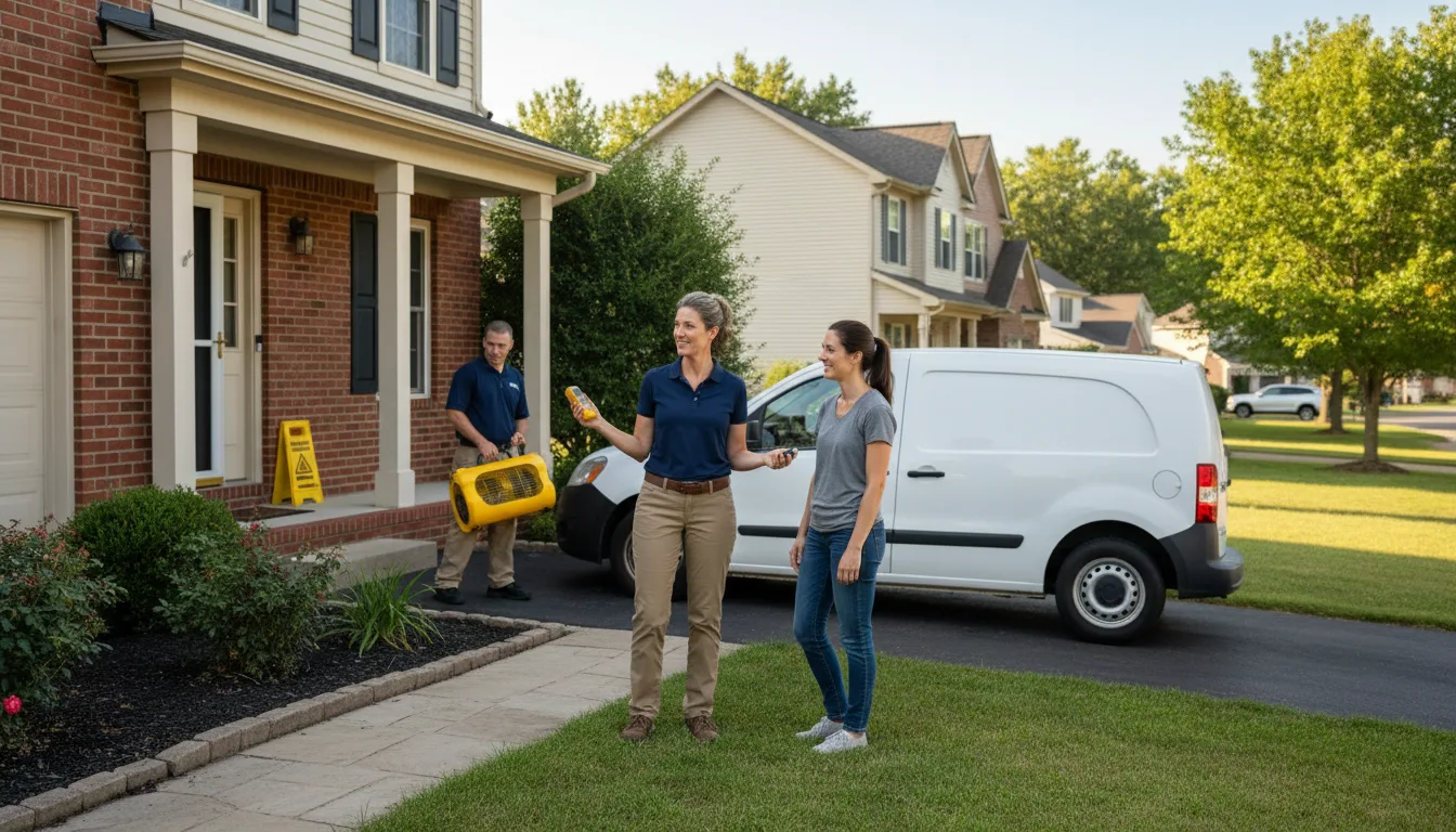 Residential water damage restoration in Milford, NE